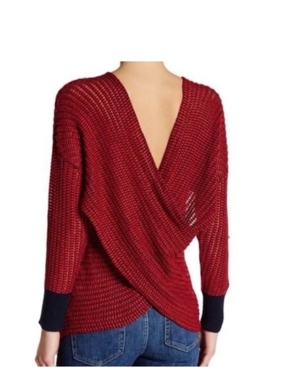Derek Lam 10 Crosby X Intermix Knit Sweater with Scoop Back